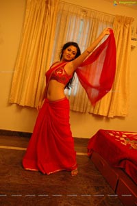 Sada Hot Red Saree Mythri