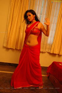Sada Hot Red Saree Mythri