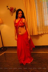 Sada Hot Red Saree Mythri