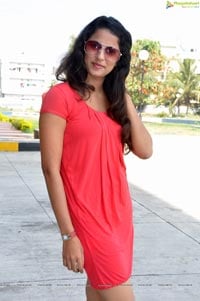 Shravya Reddy in Hot Red Dress