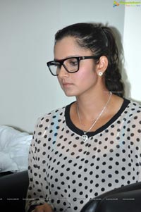 Sania Mirza at Apollo Hospitals, Hyderabad