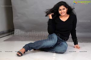 Tanusha in Black Dress