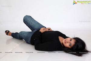 Tanusha in Black Dress