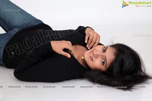 Tanusha in Black Dress