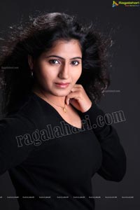 Tanusha in Black Dress