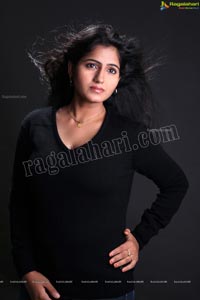 Tanusha in Black Dress