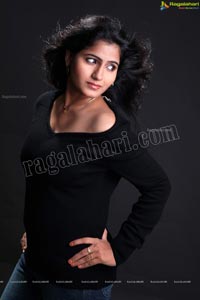 Tanusha in Black Dress