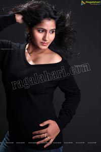 Tanusha in Black Dress