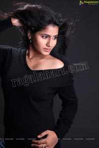 Tanusha in Black Dress