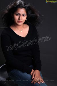 Tanusha in Black Dress