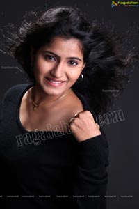 Tanusha in Black Dress