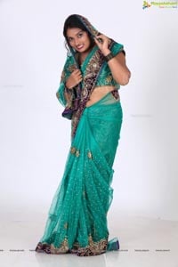 Veera Chowdary in Saree