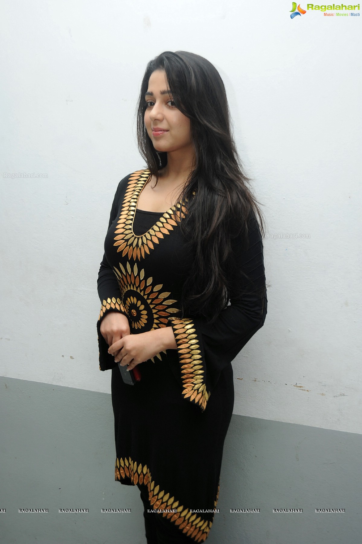 Charmme in Black Dress at Prathighatana Teaser Launch, Exclusive Photos