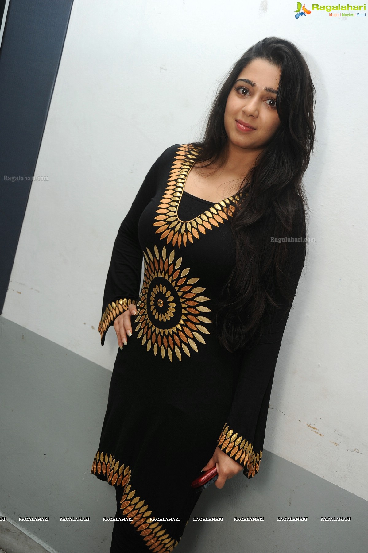 Charmme in Black Dress at Prathighatana Teaser Launch, Exclusive Photos