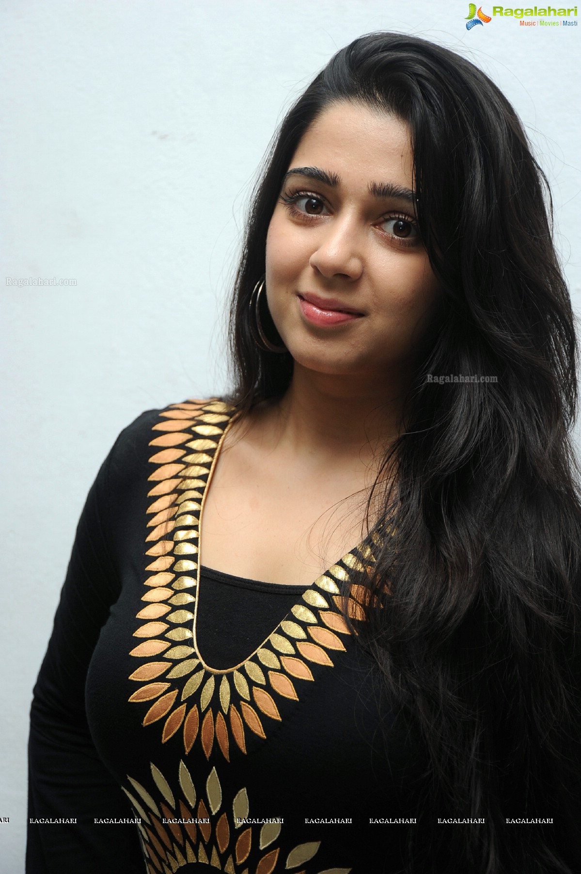 Charmme in Black Dress at Prathighatana Teaser Launch, Exclusive Photos