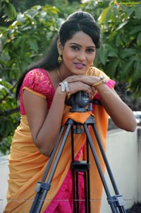 Himaja in Half Saree