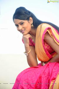 Himaja in Half Saree