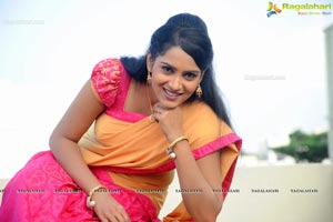 Himaja in Half Saree