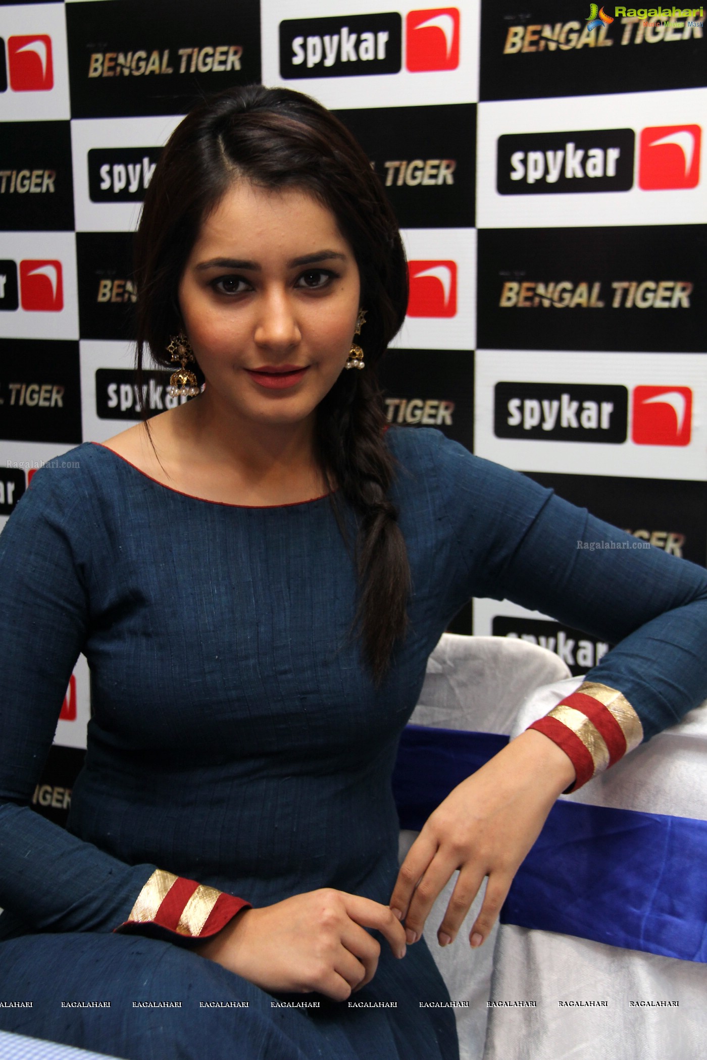 Rashi Khanna at Spykar Store Launch | Raashi Khanna in Blue Dress Stills