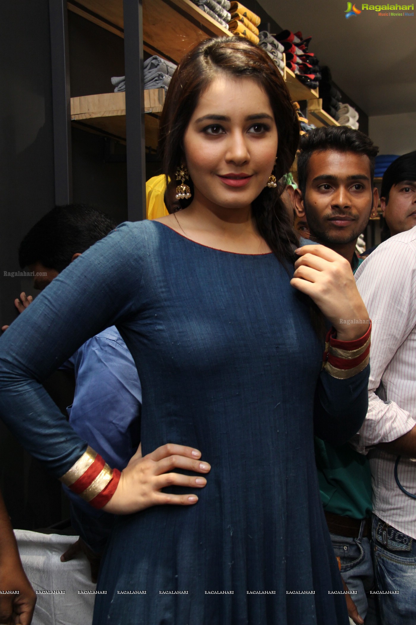 Rashi Khanna at Spykar Store Launch | Raashi Khanna in Blue Dress Stills