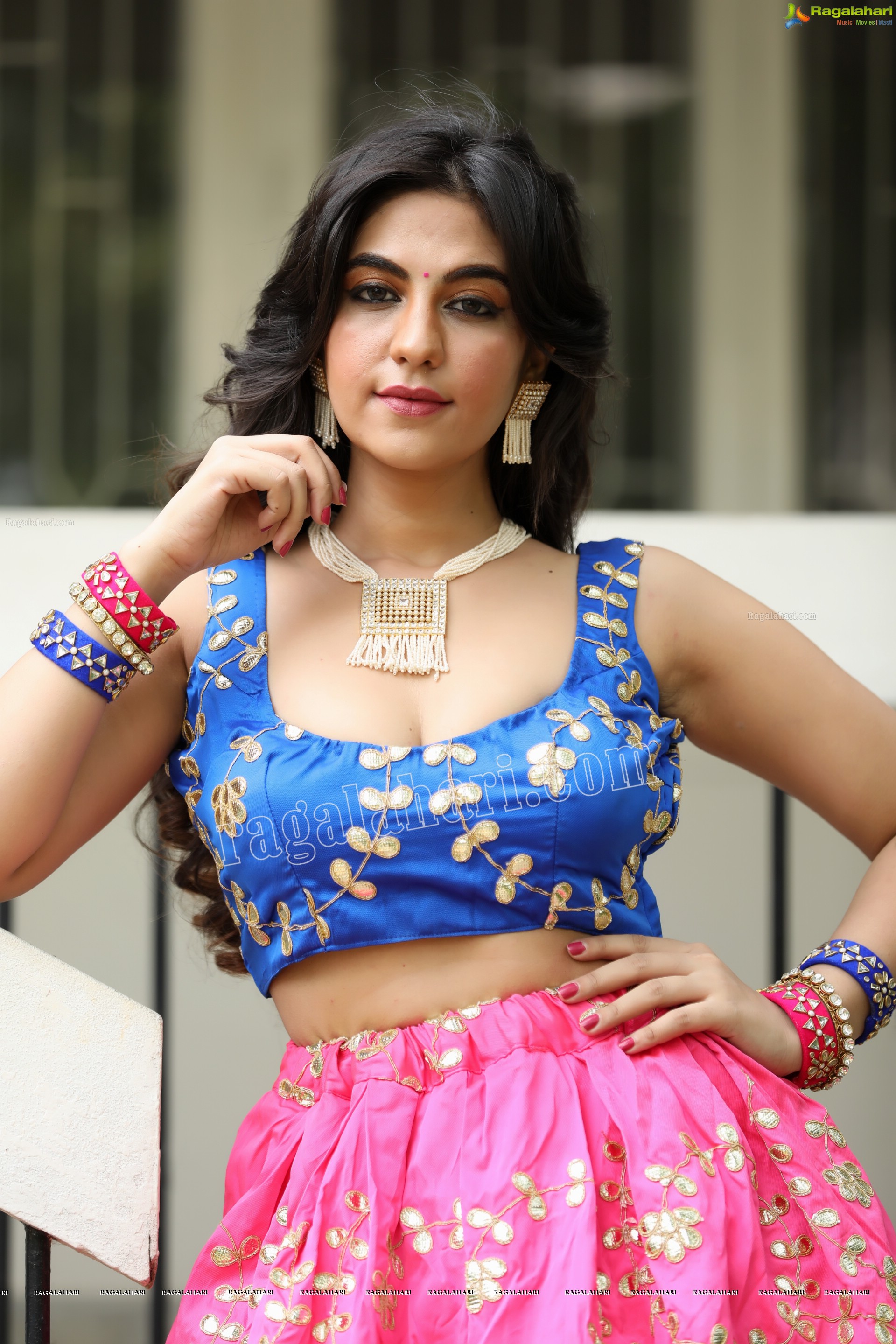 Harshita Panwar in Pink Embellished Lehenga, Exclusive Photo Shoot