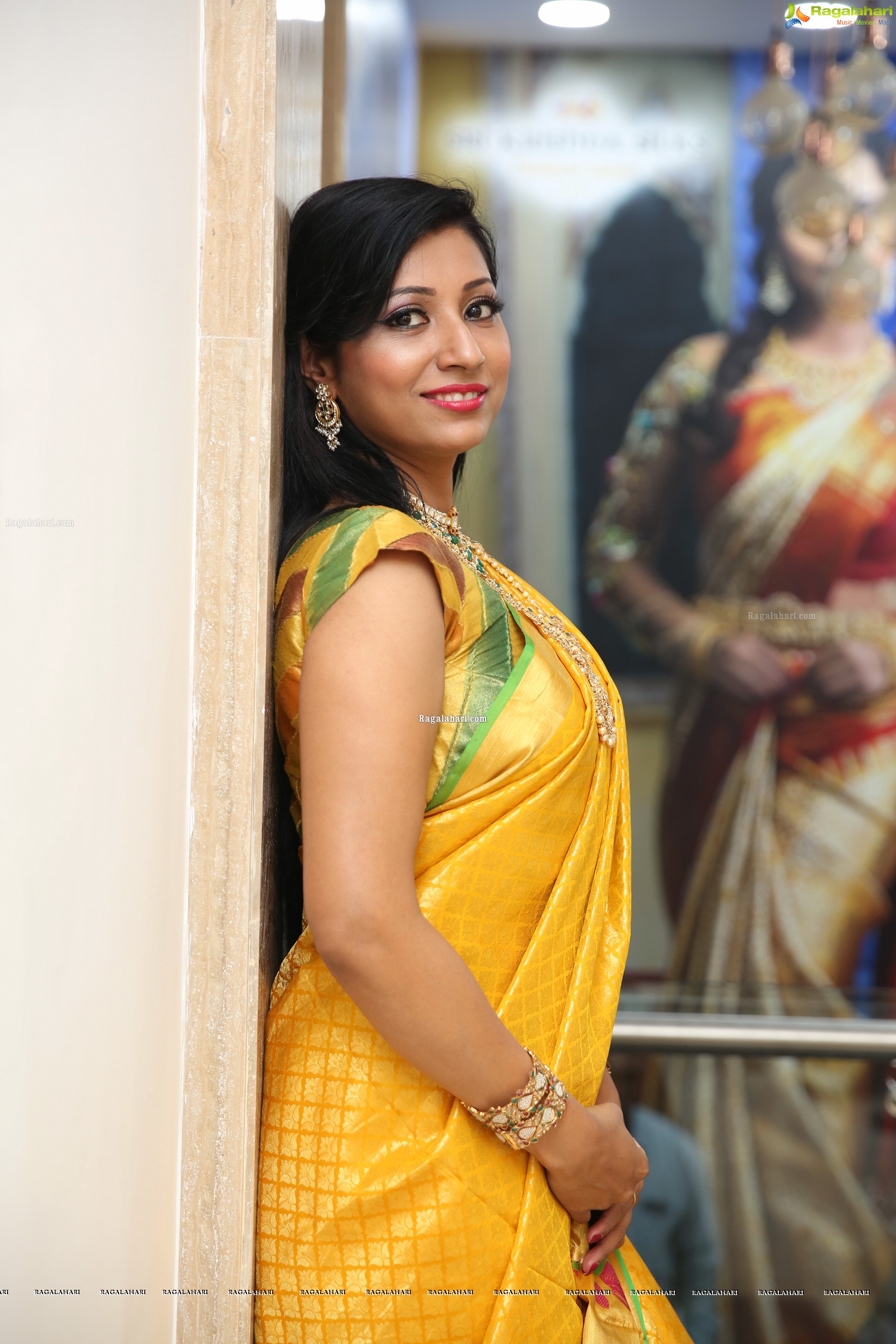 Neha Panigrahy at Sri Krishna Silks Exclusive Weaves at Banjara Hills Curtain Raiser - HD Gallery