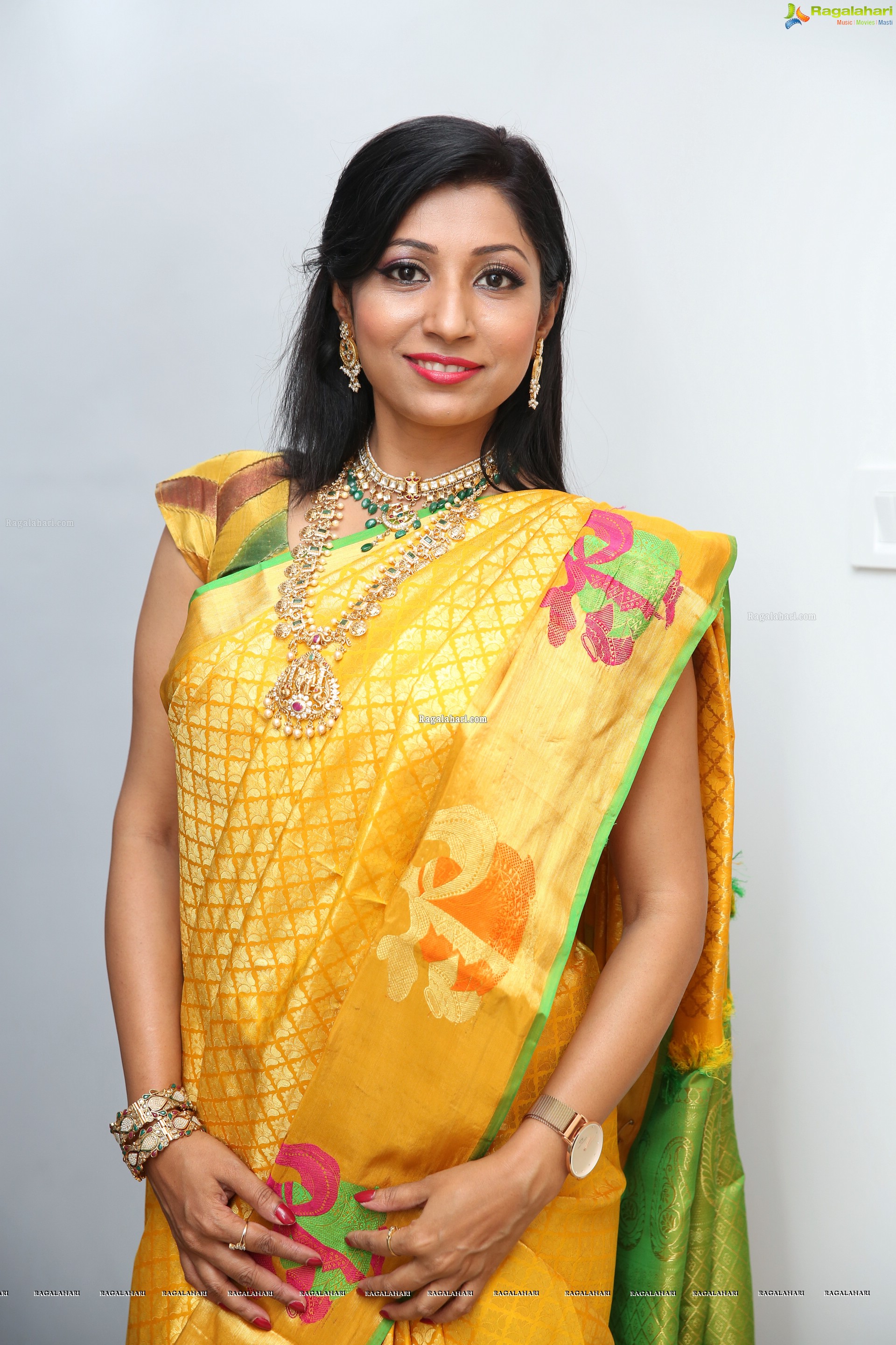 Neha Panigrahy at Sri Krishna Silks Exclusive Weaves at Banjara Hills Curtain Raiser - HD Gallery