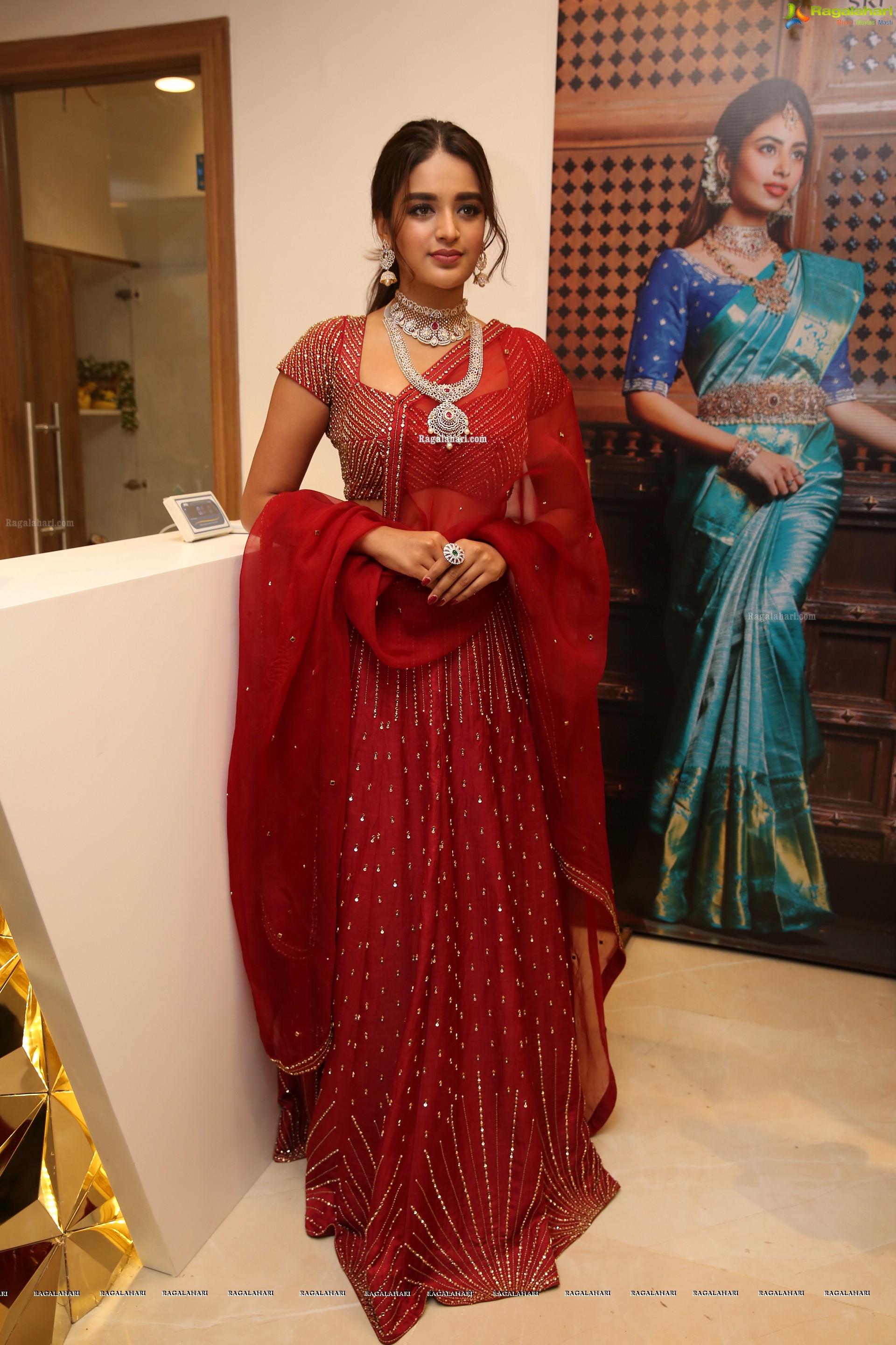 Nidhhi Agerwal at Sri Krishna Silks Launch at Banjara Hills - HD Gallery