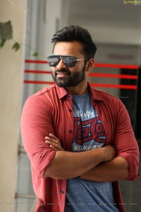 Sai Dharam Tej at Prati Roju Pandage Interview