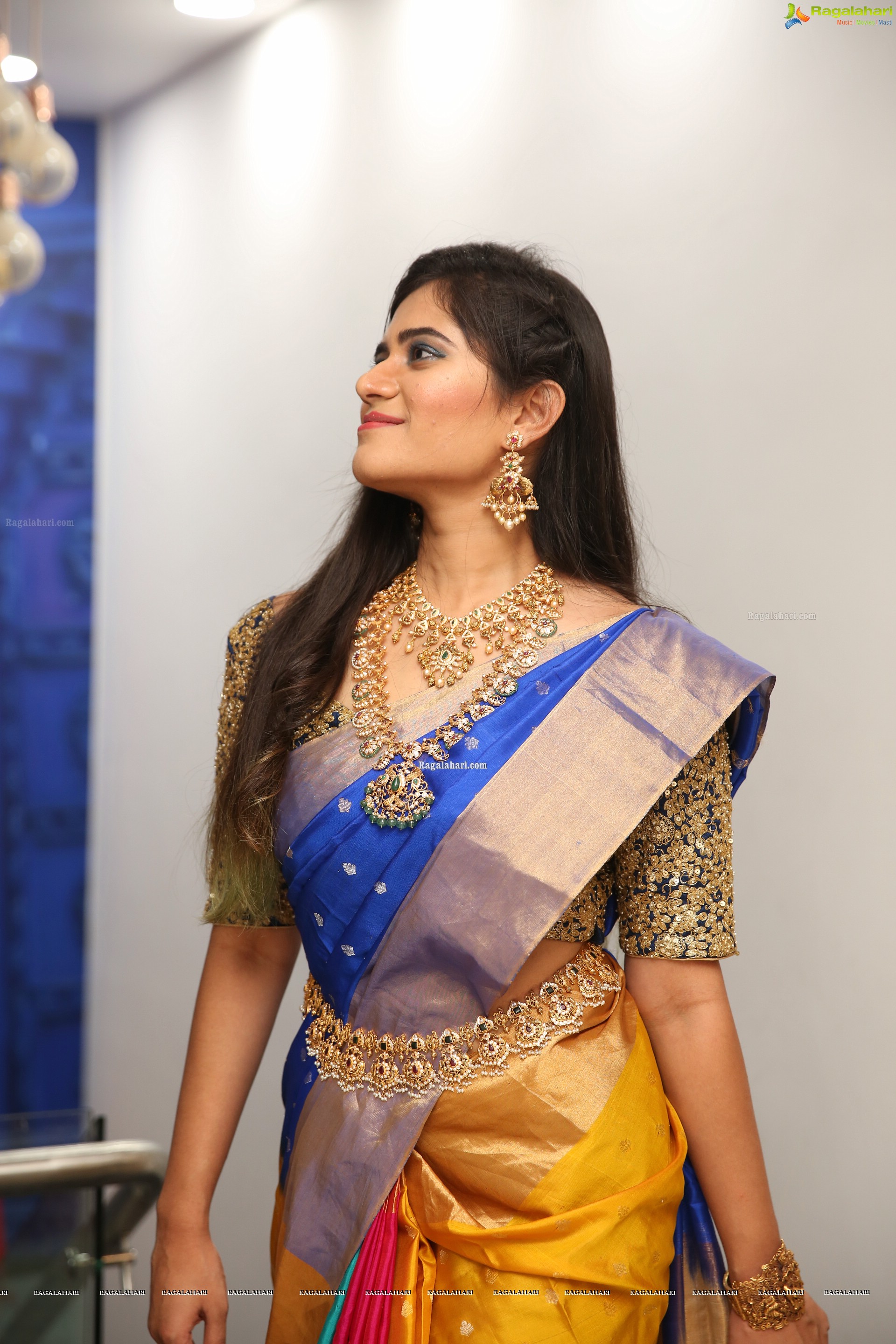 Tara Chowdary at Sri Krishna Silks Exclusive Weaves at Banjara Hills Curtain Raiser - HD Gallery