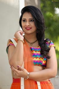 Nikita Bisht in Orange Half Saree  Ragalahari Exclusive Photo Shoot   Page 1