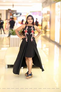 Anchor Priyanka in Black Thigh-High Slit Dress