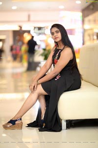 Anchor Priyanka in Black Thigh-High Slit Dress