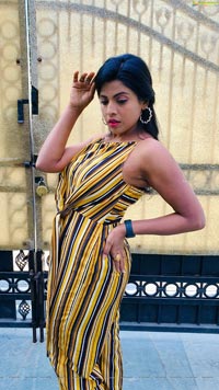 Manisha Pillai in Striped Jumpsuit