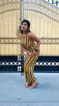 Manisha Pillai in Striped Jumpsuit