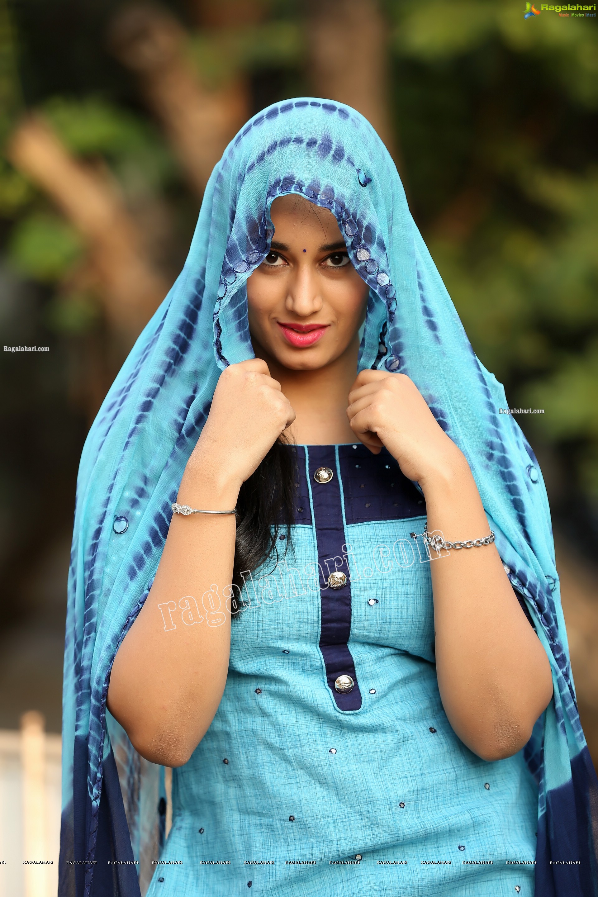 Akhila Ram in Blue Churidar, Exclusive Photo Shoot