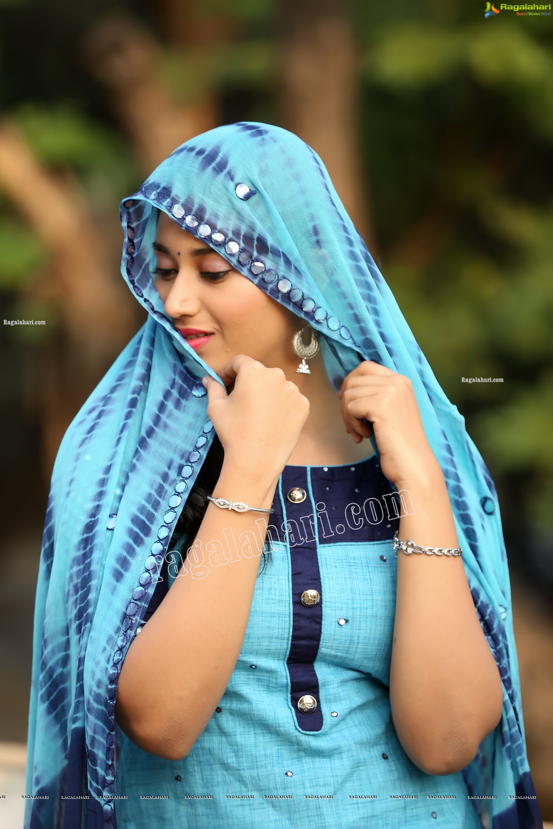 Akhila Ram in Blue Churidar, Exclusive Photo Shoot
