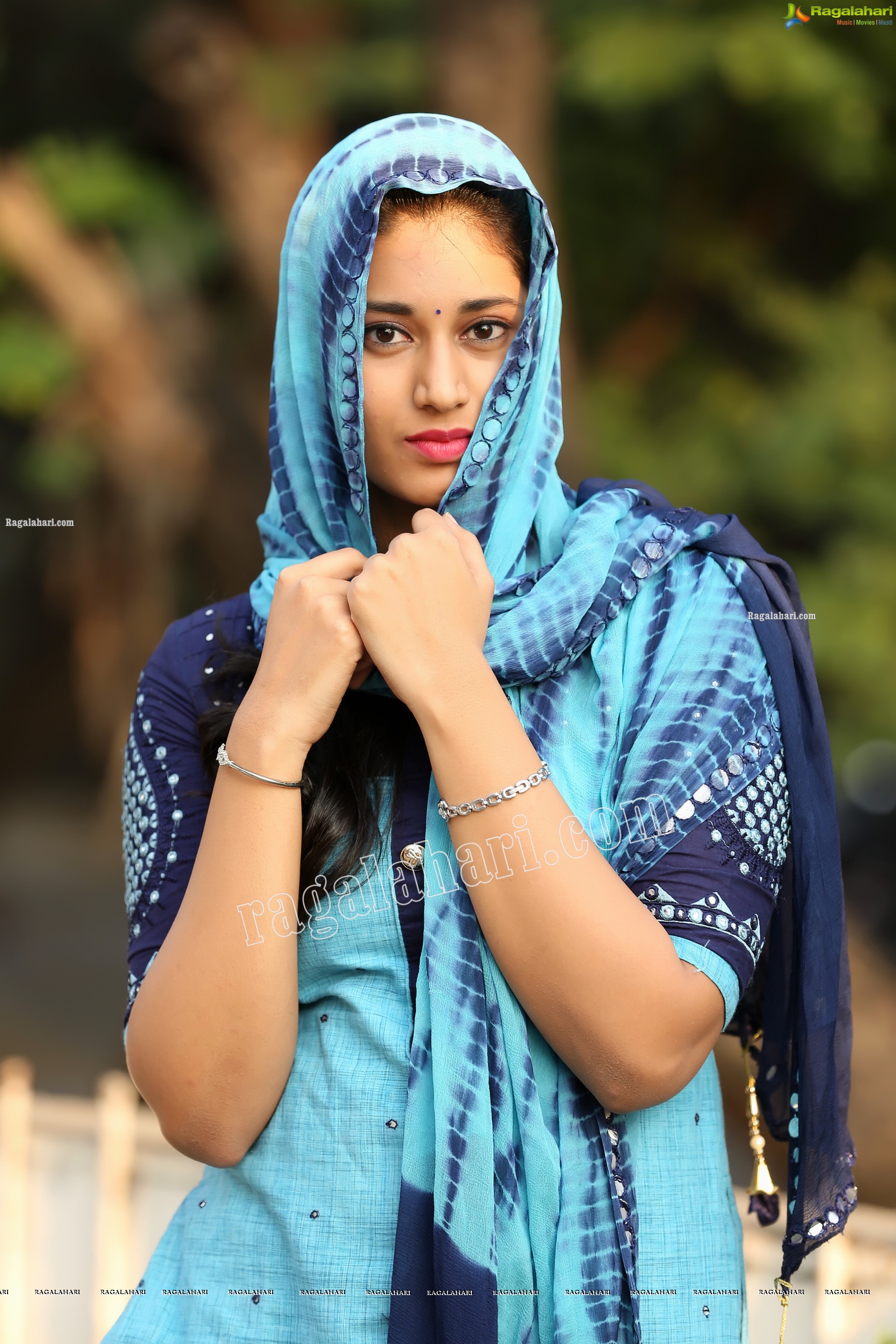 Akhila Ram in Blue Churidar, Exclusive Photo Shoot