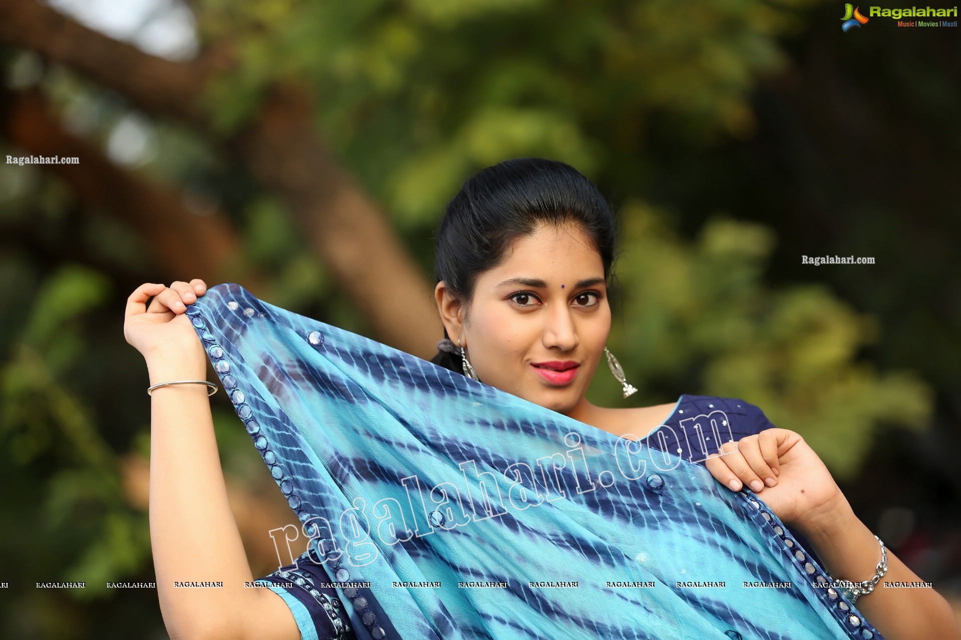 Akhila Ram in Blue Churidar, Exclusive Photo Shoot