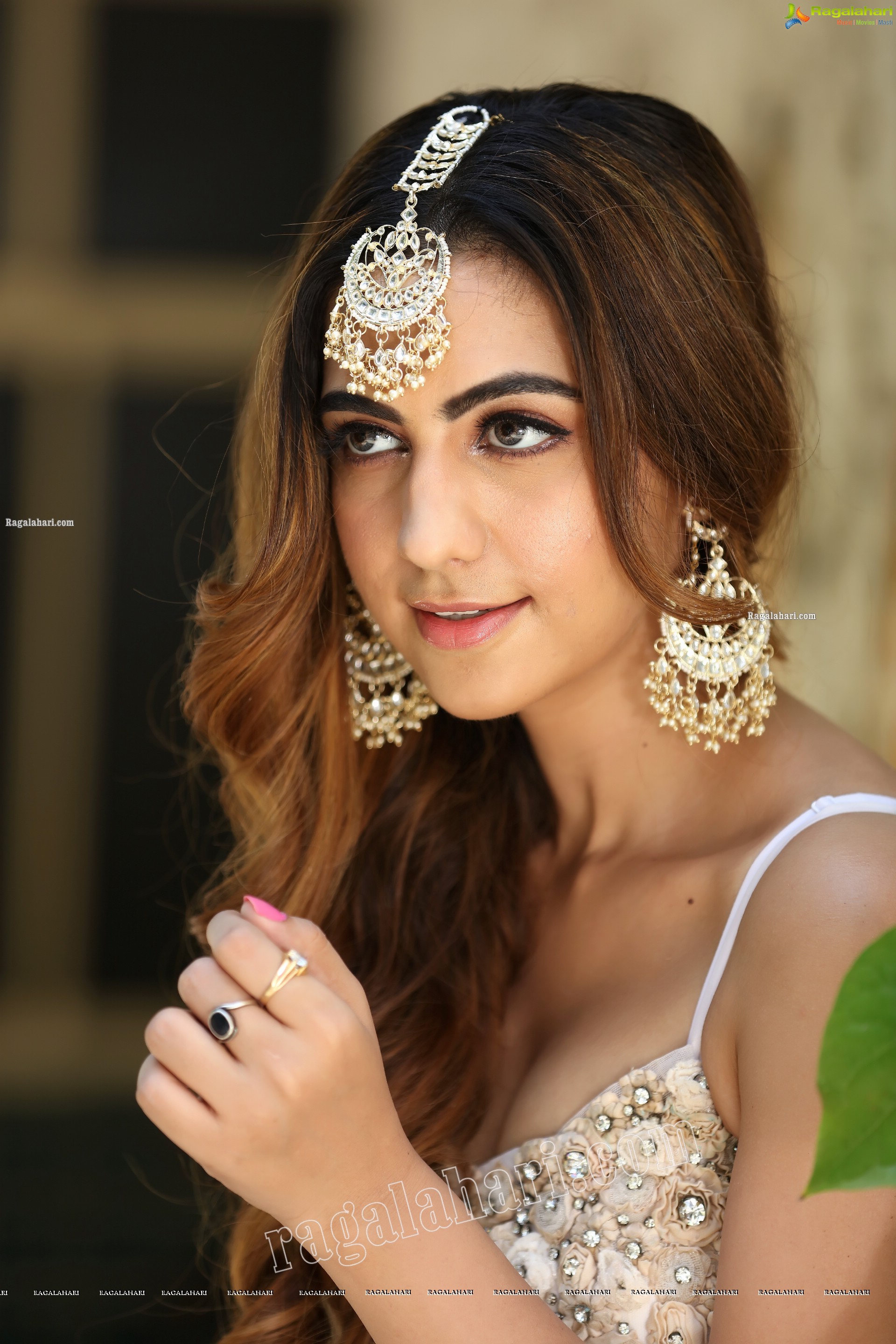 Harshita Panwar in White Prom Dress With High Slit, Exclusive Photo Shoot