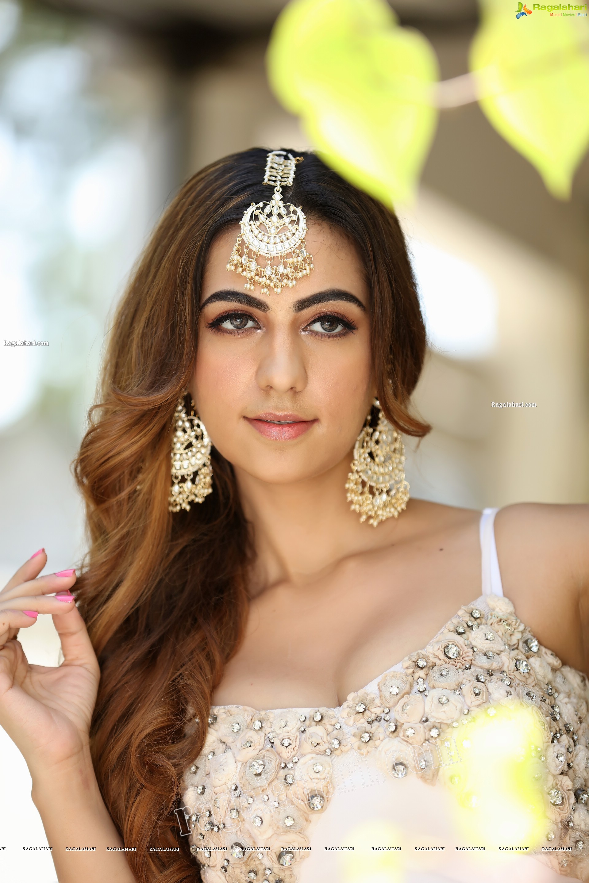 Harshita Panwar in White Prom Dress With High Slit, Exclusive Photo Shoot