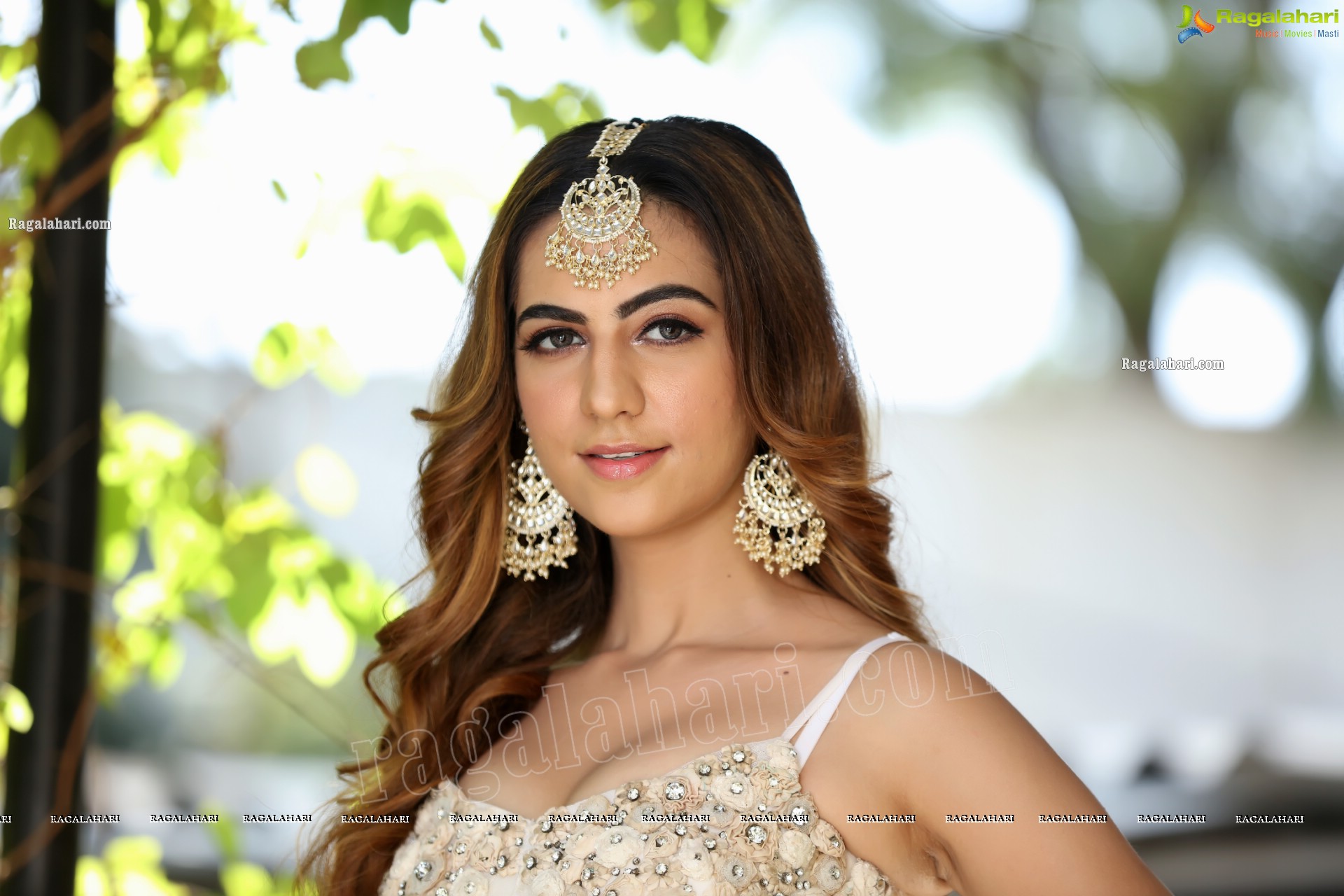 Harshita Panwar in White Prom Dress With High Slit, Exclusive Photo Shoot