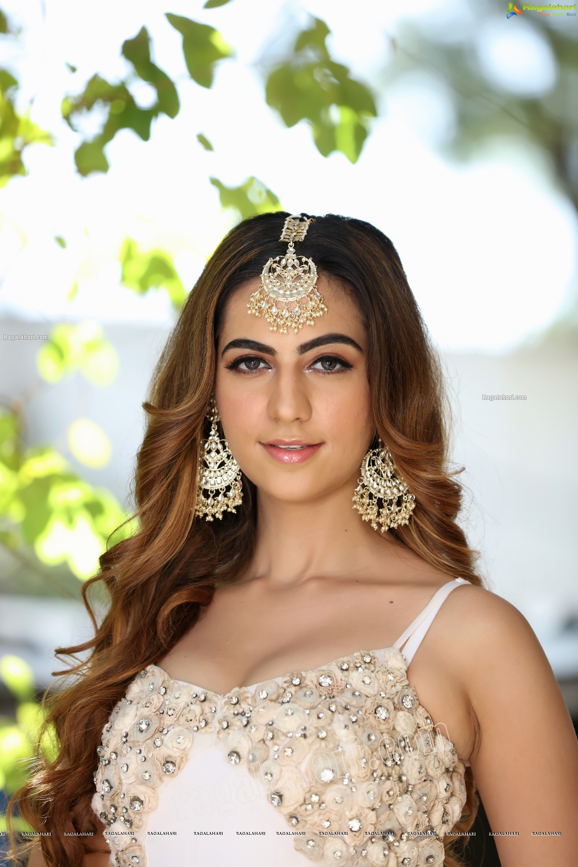 Harshita Panwar in White Prom Dress With High Slit, Exclusive Photo Shoot