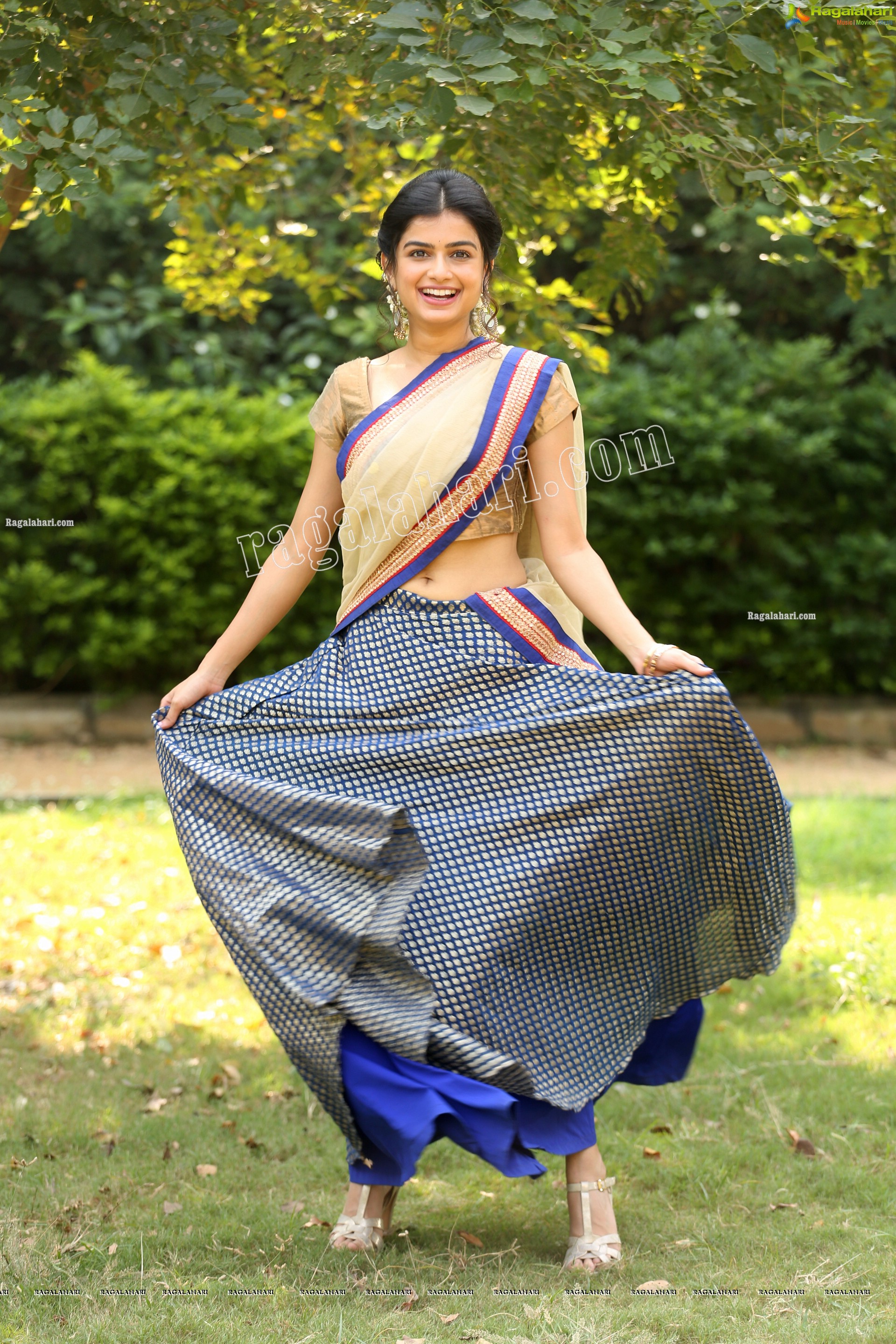 Hemal Ingle in Dark Blue Lehenga Choli Exclusive Photo Shoot