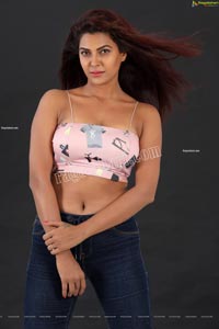 Kashish Singh In Spaghetti Strap Crop Top and Jeans