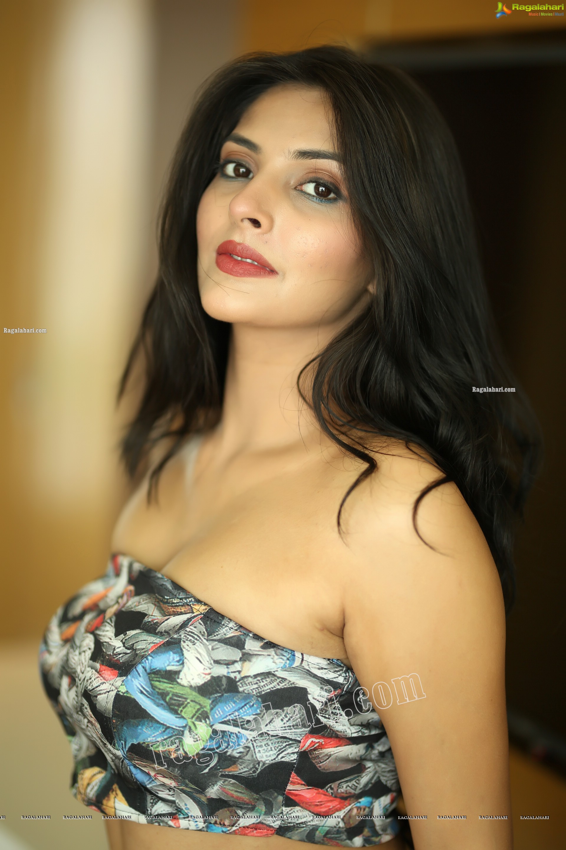 Khyati Sharma in Printed Bandeau Crop Top, Exclusive Photo Shoot