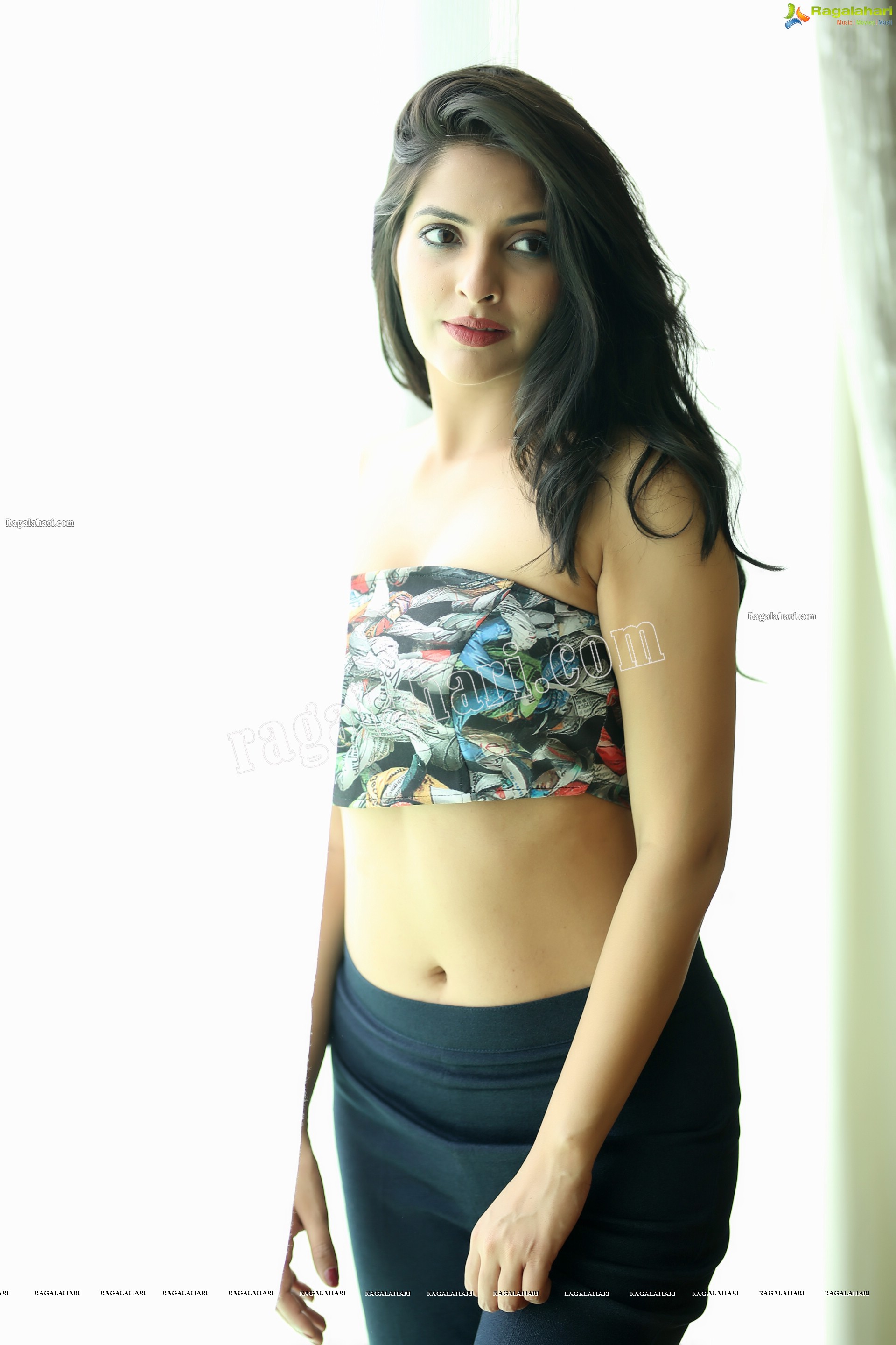 Khyati Sharma in Printed Bandeau Crop Top, Exclusive Photo Shoot