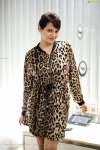 Saloni Aswani in Cheetah Print Dress Exclusive