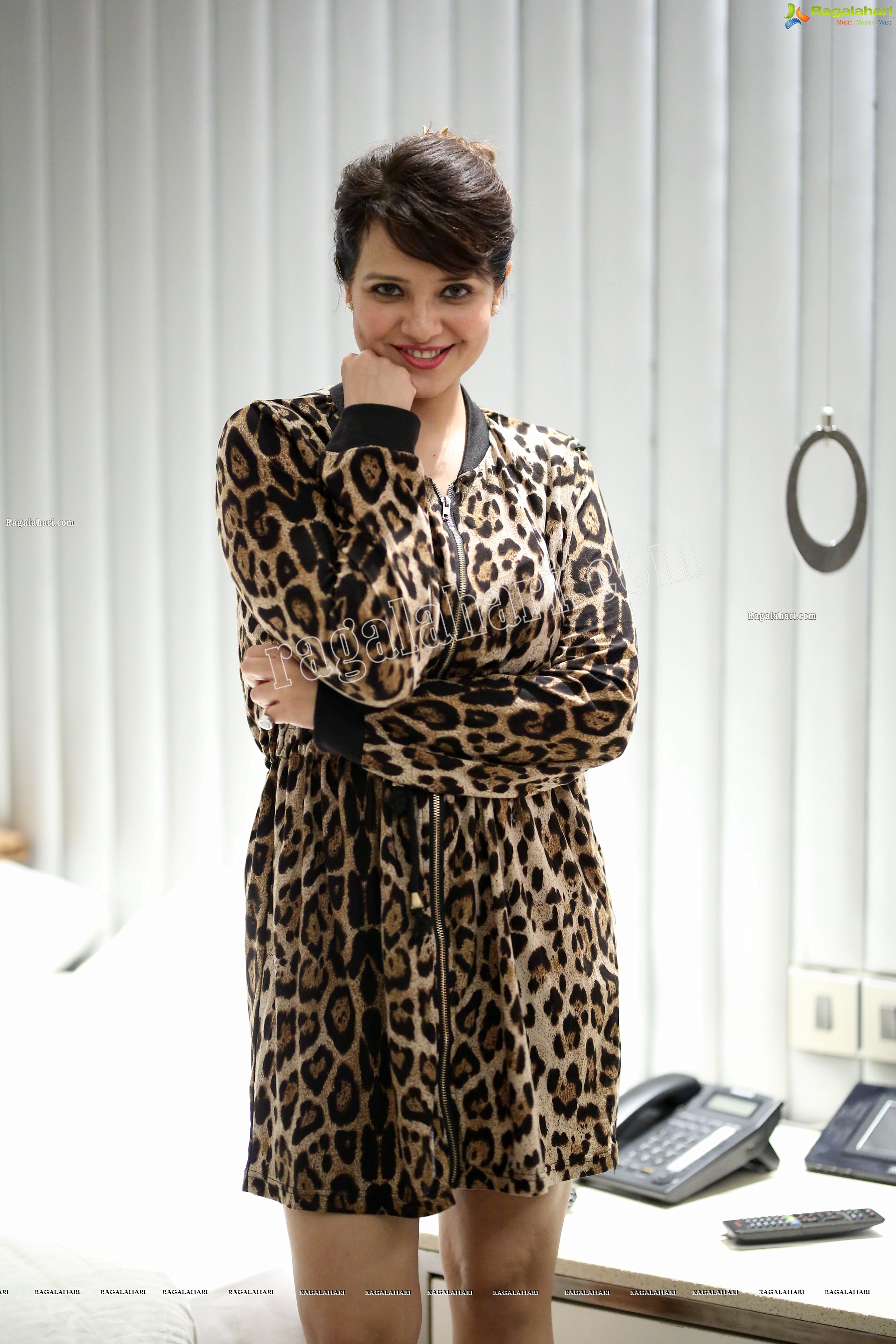 Saloni Aswani in Cheetah Print Dress, Exclusive Photo Shoot