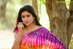 Akshatha Srinivas Poses in Saree